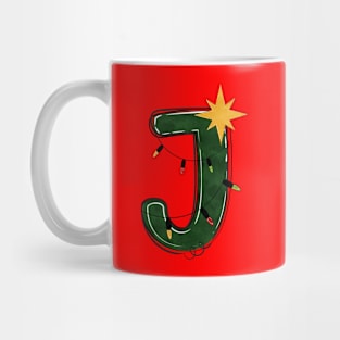 Letter J - Christmas Letter Mug